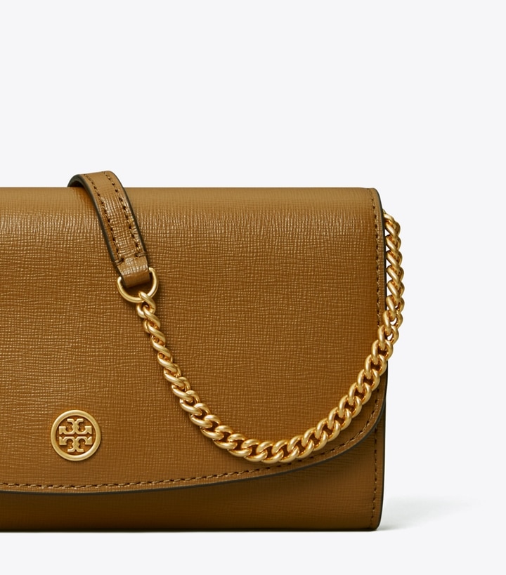 Bistro Brown Tory Burch Robinson Chain Wallet Women's Mini Bags | AU2495680