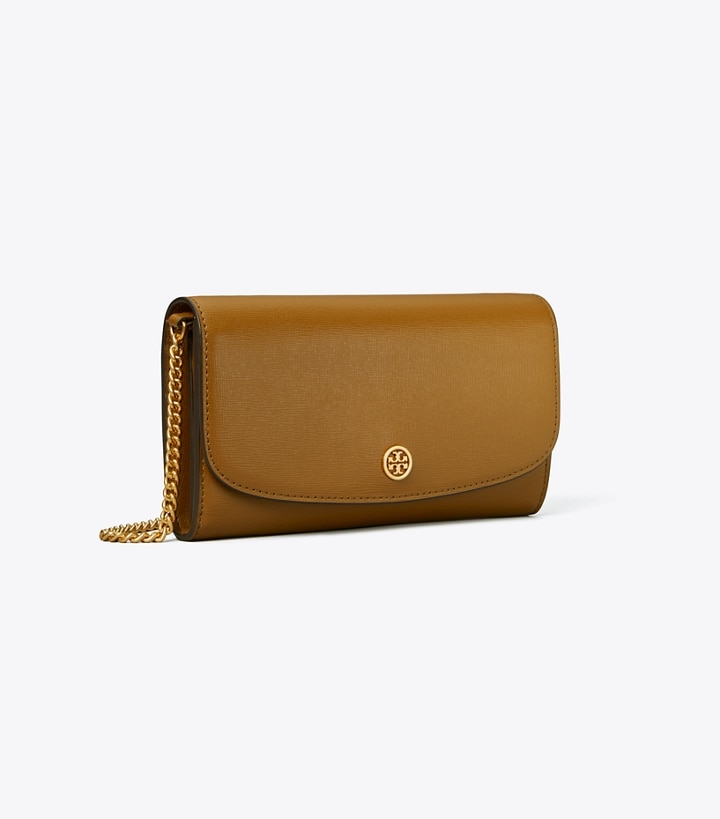 Bistro Brown Tory Burch Robinson Chain Wallet Women\'s Mini Bags | AU2495680