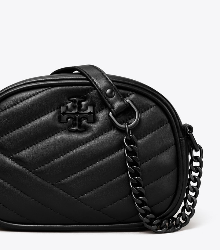 Black Silver Tory Burch Small Kira Chevron Women's Camera Bags | AU4017625