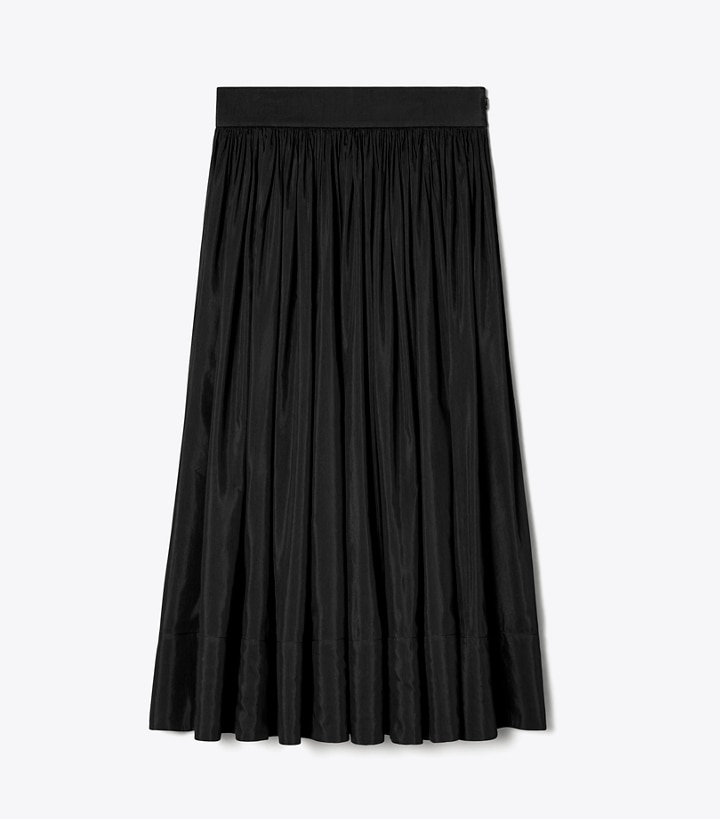 Black Tory Burch Cotton Silk Mid-length Women\'s Skirt | AU9165824