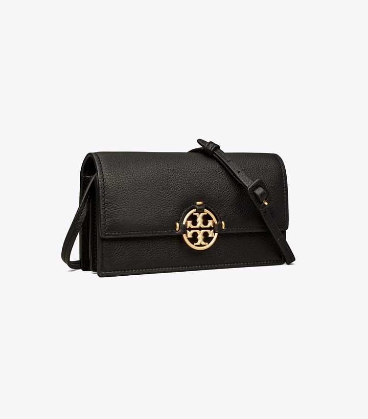 Black Tory Burch Miller Wallet Crossbody Women\'s Mini Bags | AU8049651