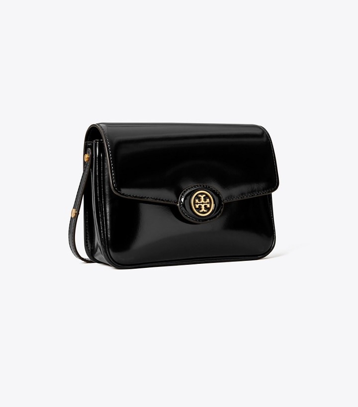 Black Tory Burch Robinson Spazzolato Convertible Women\'s Shoulder Bags | AU9401735