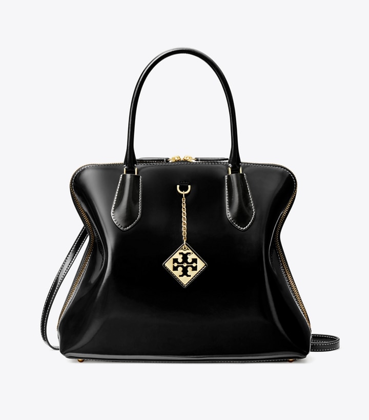 Black Tory Burch Swing Women's Satchel Bags | AU5648237