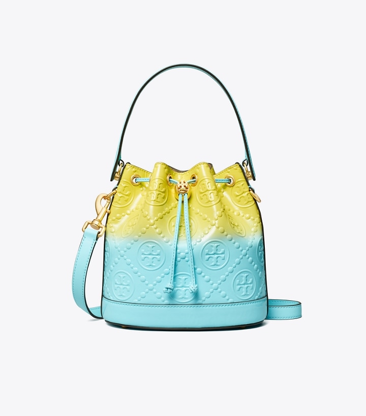 Colza Yellow Light Celeste Tory Burch T Monogram Dip-dye Women's Bucket Bags | AU2340518