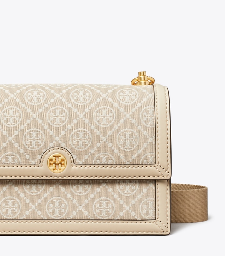 Ivory Tory Burch Small T Monogram Women's Shoulder Bags | AU1570934