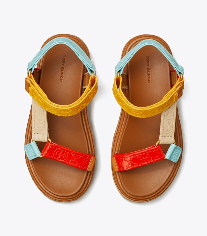 Light Blue Peachy Soft Serve Tory Burch T Monogram Rope Sport Sandal Women's Espadrilles | AU1472386