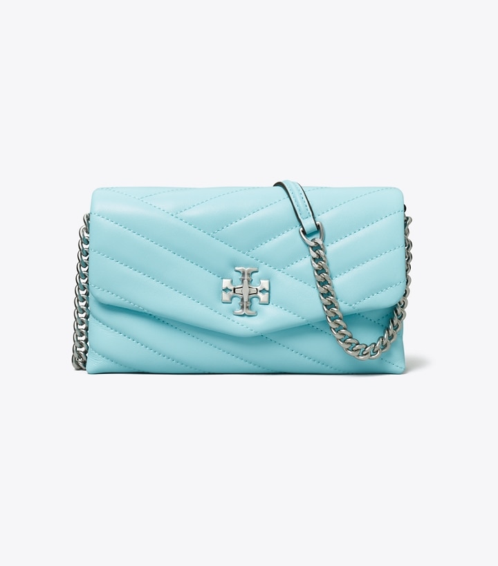 Light Celeste Tory Burch Kira Chevron Chain Wallet Women's Mini Bags | AU3794126