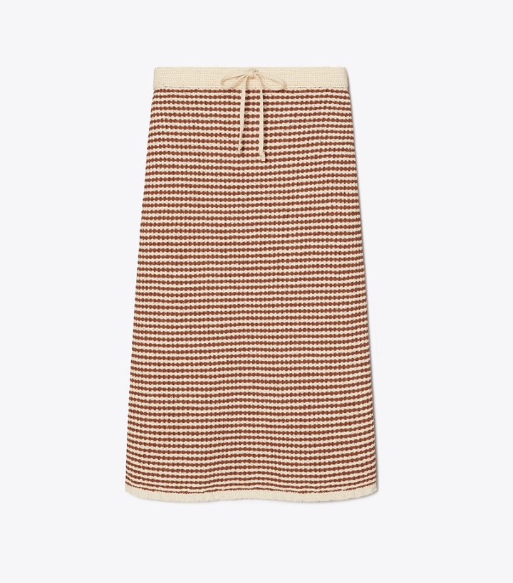 Medium Brown Sugar / French Cream Tory Burch Crochet Knit Women\'s Skirts | AU2146789