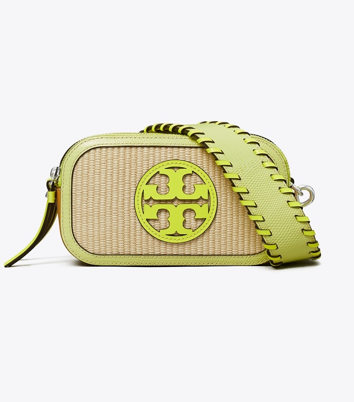 Natural Multi Tory Burch Mini Miller Raffia Women's Crossbody Bags | AU8317650