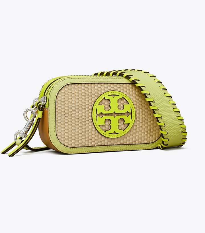 Natural Multi Tory Burch Mini Miller Raffia Women\'s Crossbody Bags | AU8317650