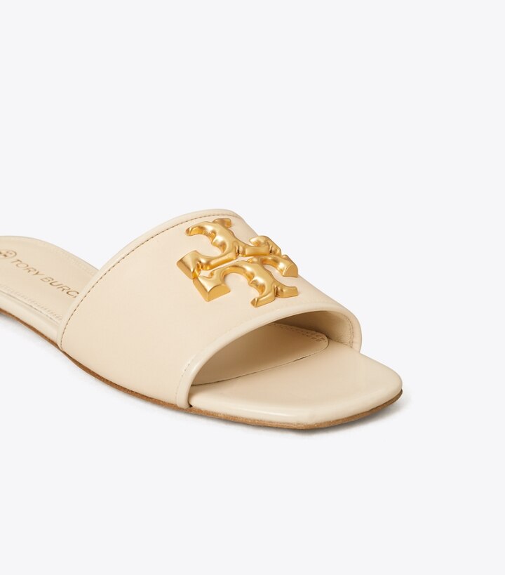 New Cream Tory Burch Eleanor Women's Slide | AU6539210