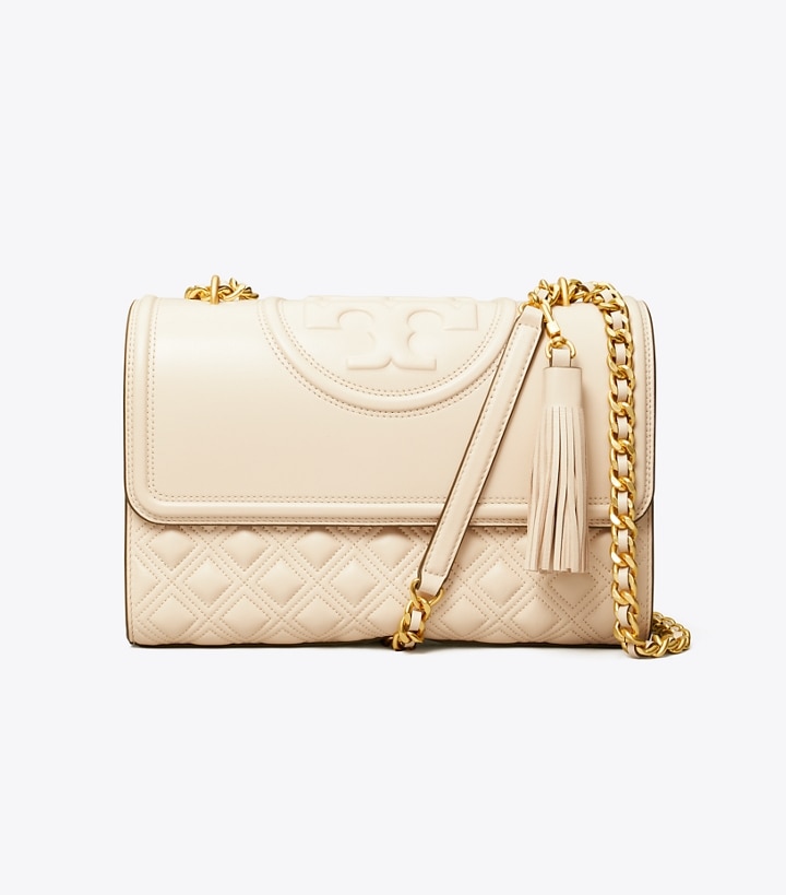 New Cream Tory Burch Fleming Convertible Women's Shoulder Bags | AU2653087