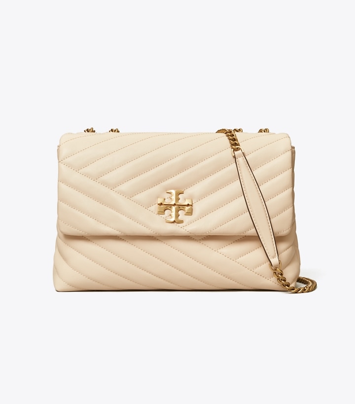 New Cream Tory Burch Kira Chevron Convertible Women's Shoulder Bags | AU8346915