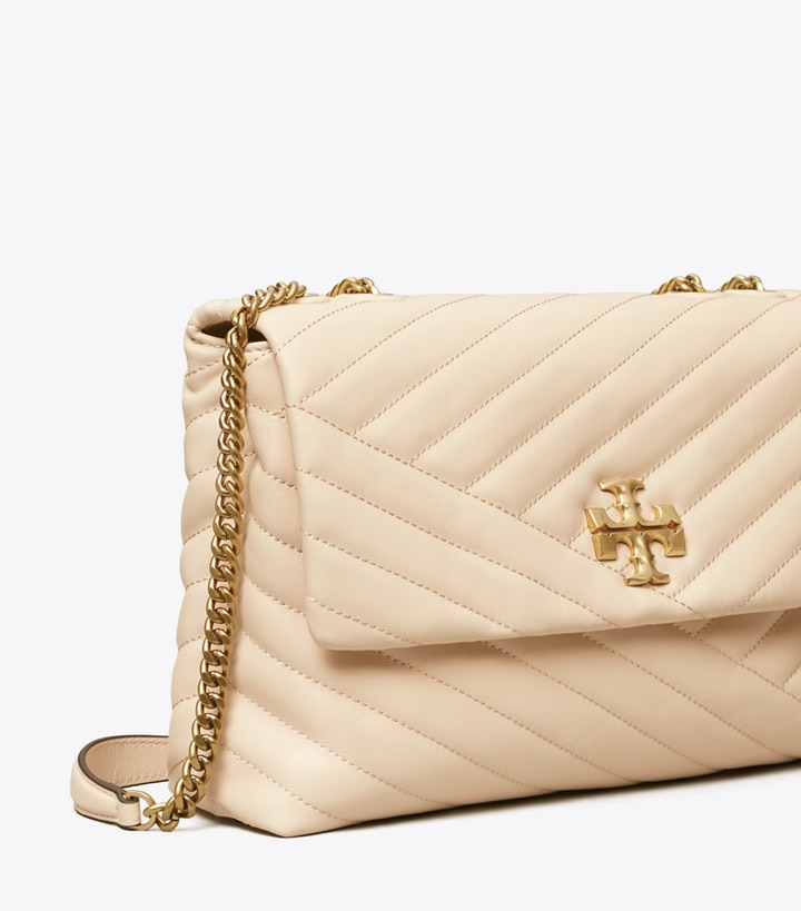 New Cream Tory Burch Kira Chevron Convertible Women's Shoulder Bags | AU8346915