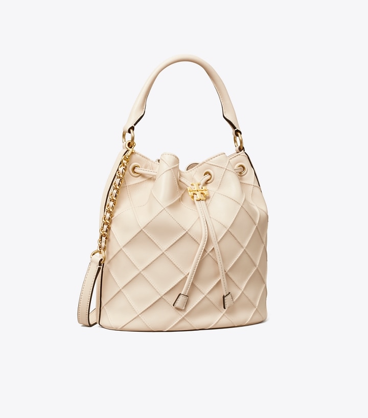 New Cream Tory Burch Large Fleming Soft Women\'s Bucket Bags | AU8069254