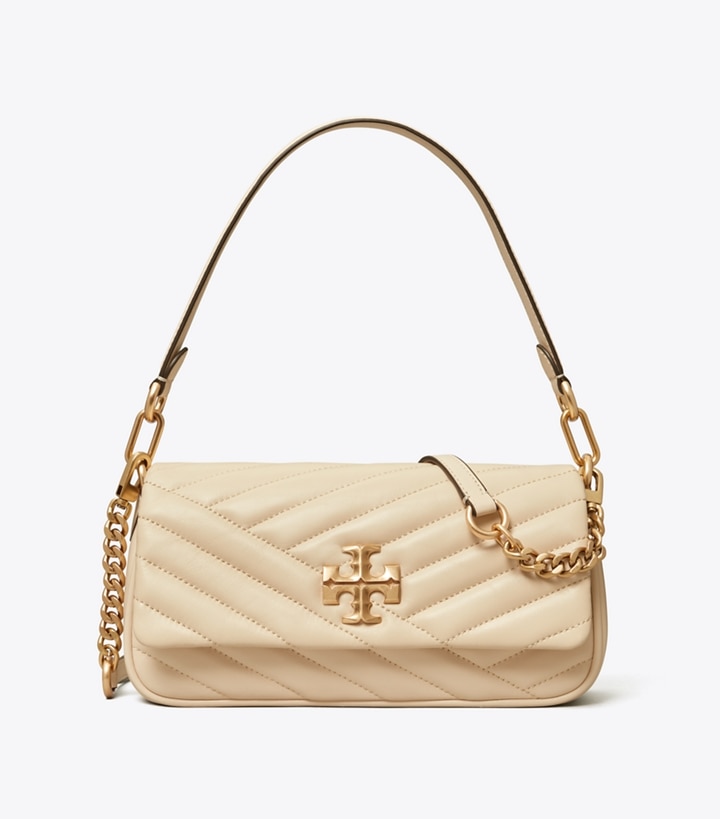 New Cream Tory Burch Small Kira Chevron Flap Women's Shoulder Bags | AU0138769