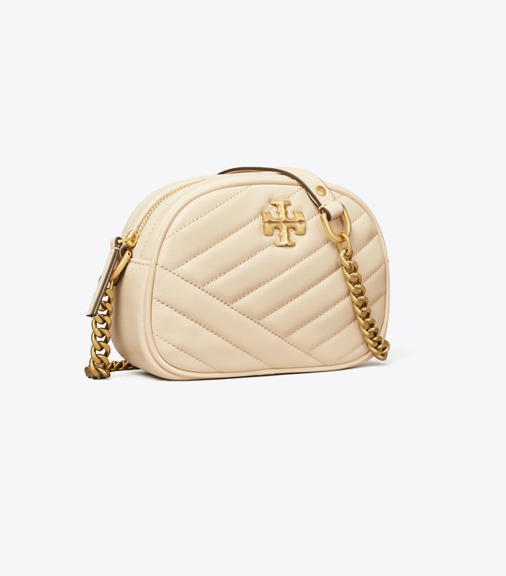 New Cream Tory Burch Small Kira Chevron Women\'s Camera Bags | AU6825093