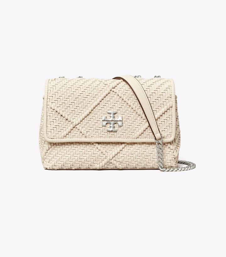 New Ivory Tory Burch Small Kira Diamond Woven Convertible Women's Shoulder Bags | AU7598120