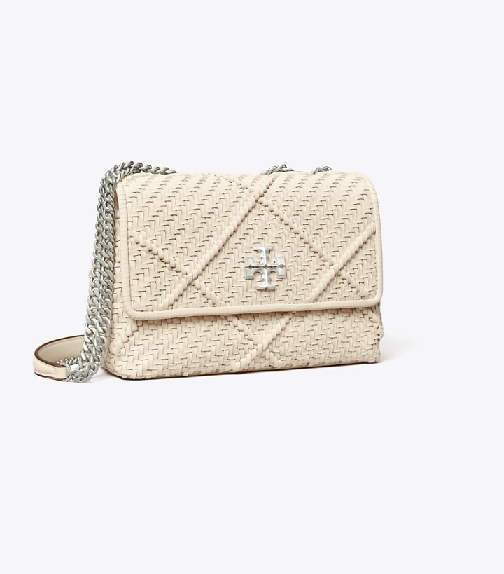 New Ivory Tory Burch Small Kira Diamond Woven Convertible Women\'s Shoulder Bags | AU7598120