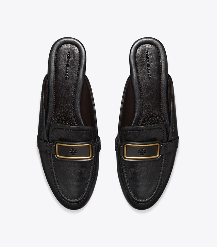 Perfect Black Tory Burch Georgia Backless Women's Loafers | AU6109542