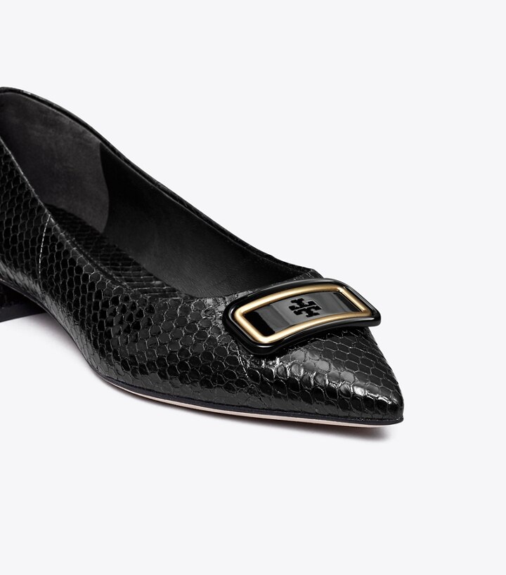 Perfect Black Tory Burch Georgia Pointed Toe Women's Flats | AU8174365