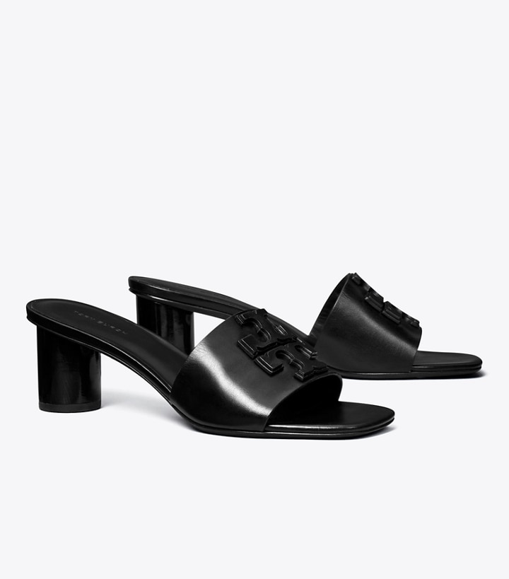 Perfect Black Tory Burch Ines Heel Sandal Women\'s Heels | AU6109478