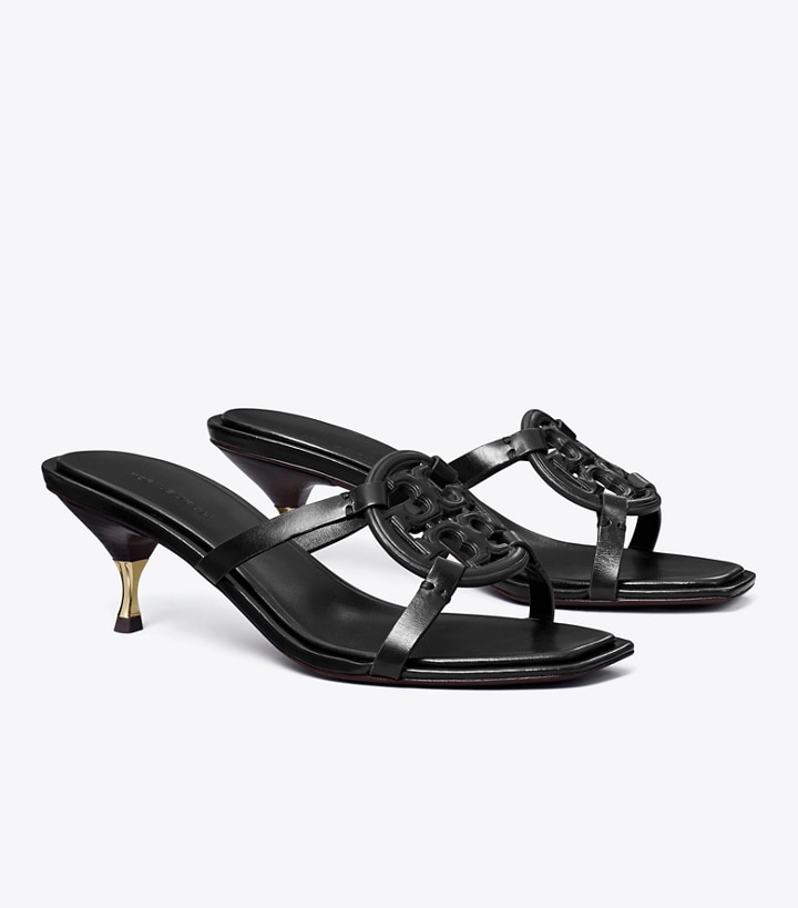 Perfect Black Tory Burch Miller Bombé Low Heel Women\'s Sandals | AU8104963