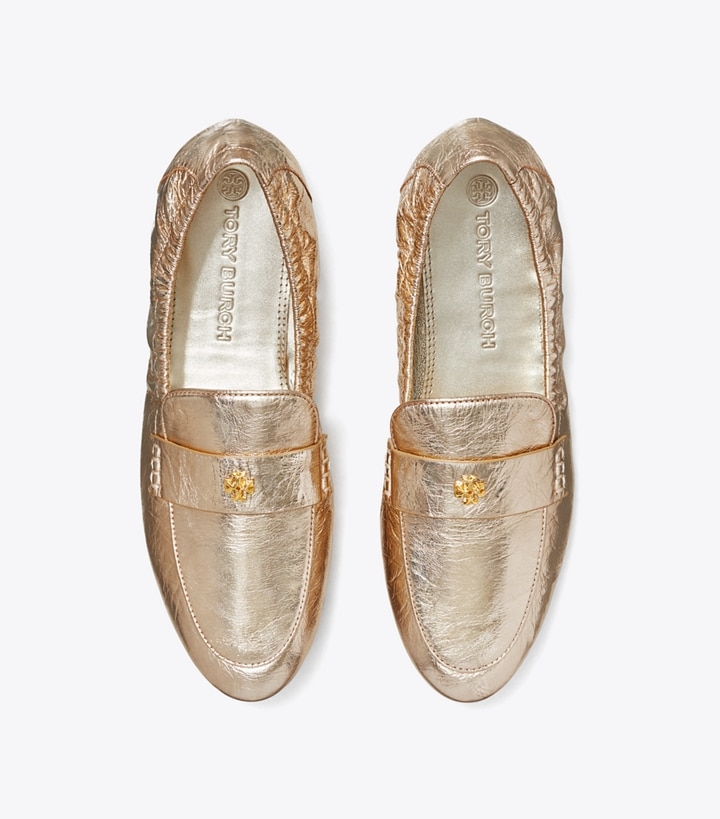 Spark Gold Tory Burch Ballet Women's Loafers | AU9610842