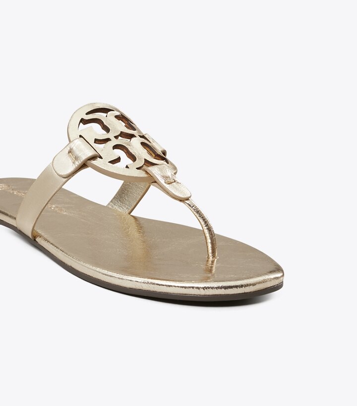 Spark Gold Tory Burch Miller Soft Metallic Women's Sandals | AU1285497