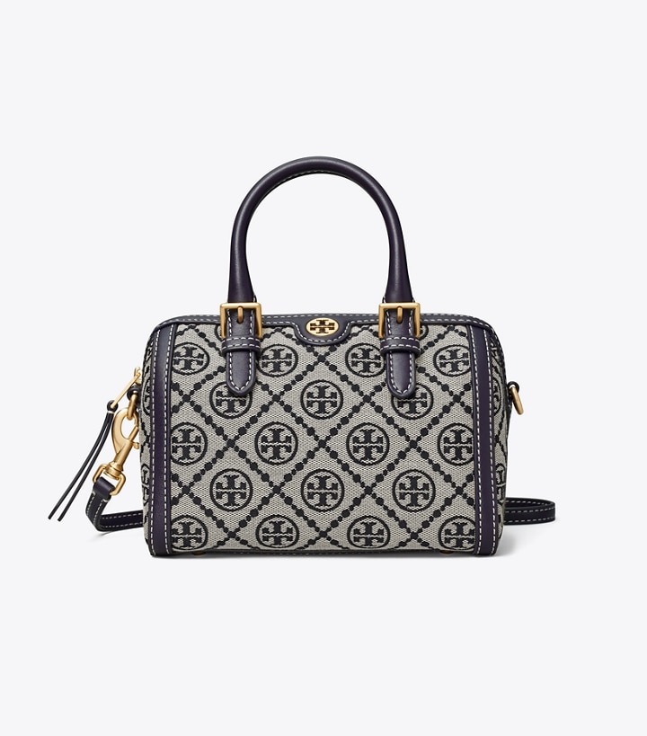 Tory Navy Tory Burch Mini T Monogram Barrel Women's Crossbody Bags | AU6450971