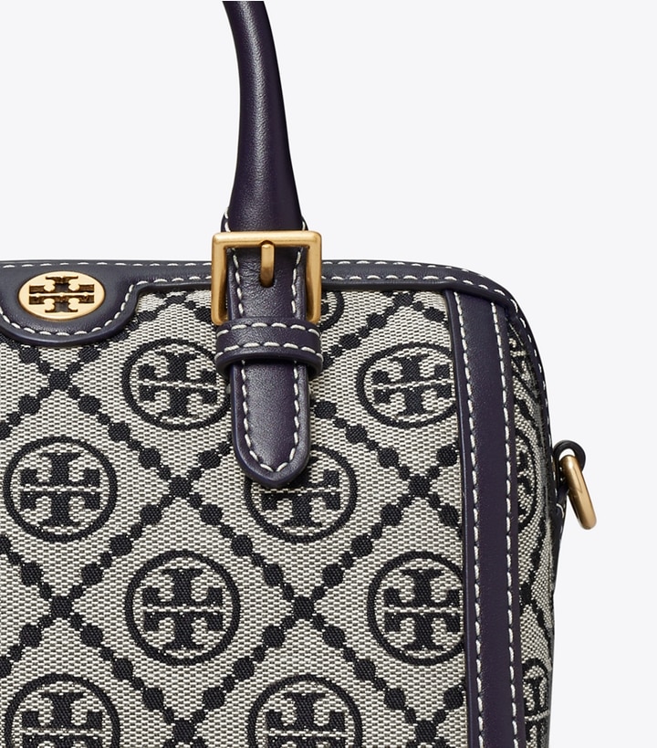 Tory Navy Tory Burch Mini T Monogram Barrel Women's Crossbody Bags | AU6450971