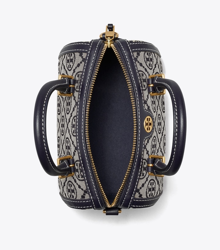 Tory Navy Tory Burch Mini T Monogram Barrel Women's Crossbody Bags | AU6450971