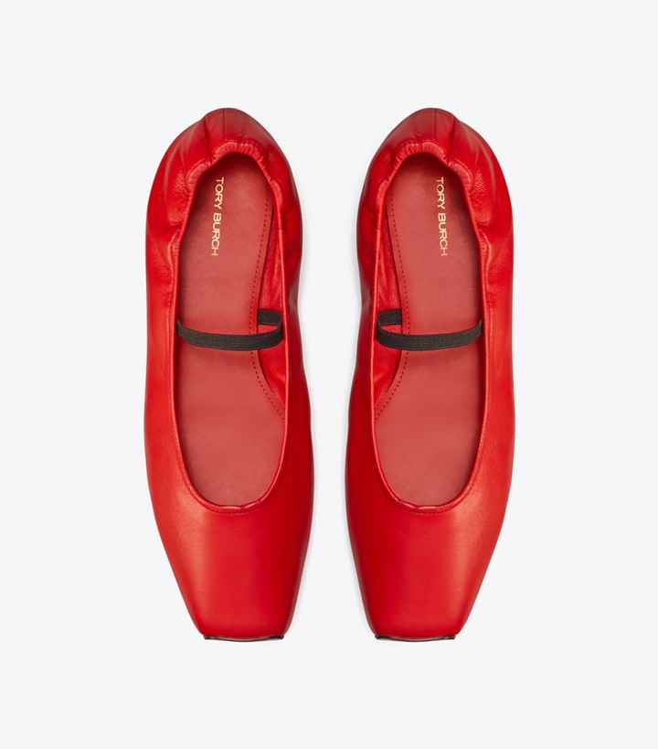 Triple Red Tory Burch Runway Women's Ballets | AU4076928