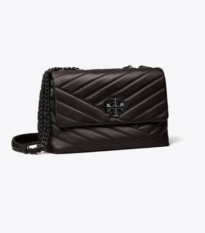 Black Tory Burch Small Kira Chevron Convertible Women's Shoulder Bags | AU1724085