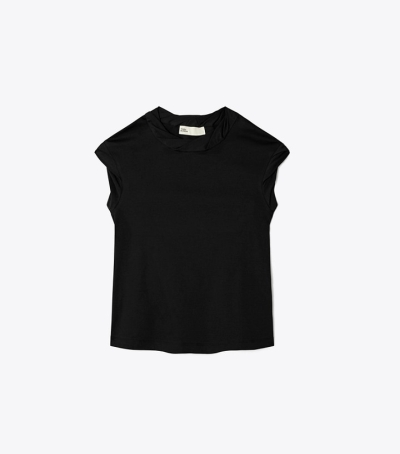 Black Tory Burch Twisted Knit Women's Tops | AU0276384