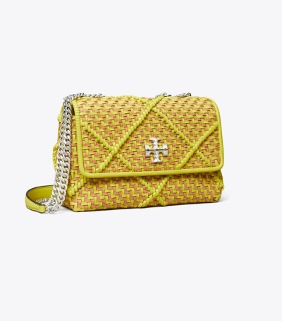 Calendula Mix Tory Burch Small Kira Diamond Woven Convertible Women's Shoulder Bags | AU8617493