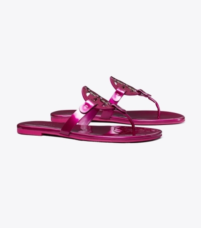 Hot Pink Tory Burch Miller Soft Patent Leather Women's Sandals | AU2943706