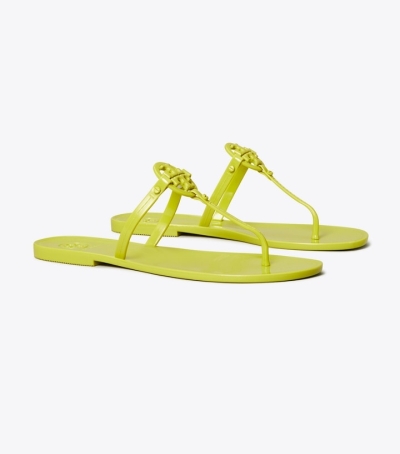 Leaf Green Tory Burch Mini Miller Jelly Thong Women's Sandals | AU8739521