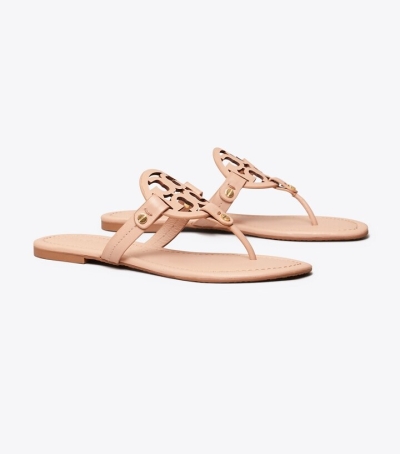 Light Sand Tory Burch Miller Sandal, Leather Women's Sandals | AU1736805