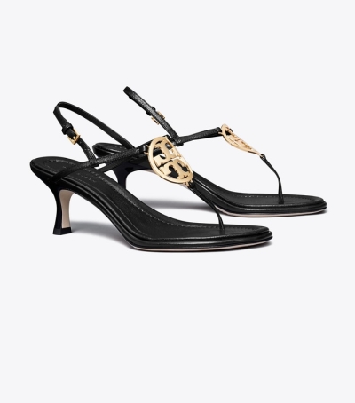 Perfect Black Tory Burch Capri Miller Low Heel Women's Sandals | AU3198724