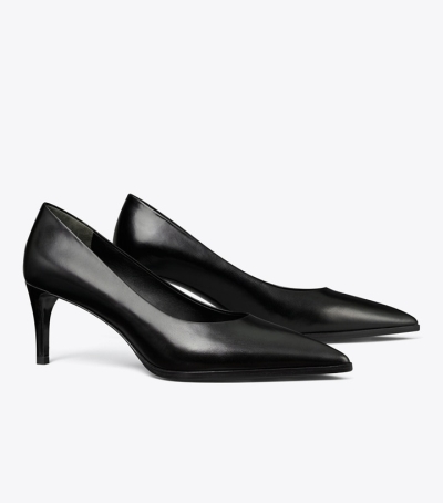 Perfect Black Tory Burch Mid Heel Pump Women's Heels | AU6975318