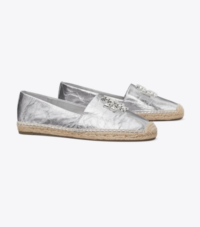 Silver Tory Burch Eleanor Women's Espadrilles | AU4851790