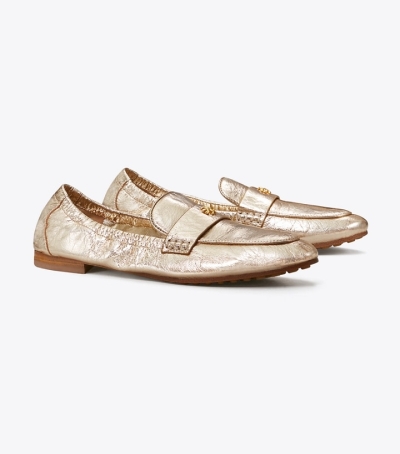 Spark Gold Tory Burch Ballet Women's Loafers | AU9610842