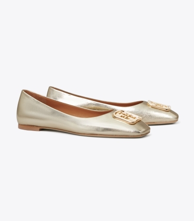 Spark Gold Tory Burch Georgia Women's Ballets | AU2958043