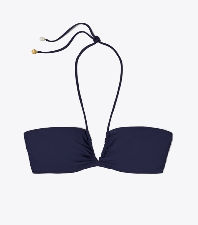 Tory Navy Tory Burch Bandeau Bikini Women's Tops | AU9714280