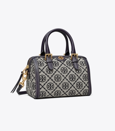 Tory Navy Tory Burch Mini T Monogram Barrel Women's Crossbody Bags | AU6450971