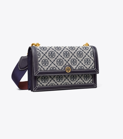 Tory Navy Tory Burch Mini T Monogram Women's Shoulder Bags | AU8754019