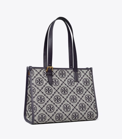 Tory Navy Tory Burch Small T Monogram Women's Tote Bags | AU3652740