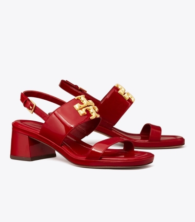 Tory Red Tory Burch Eleanor Heel Women's Sandals | AU2086375