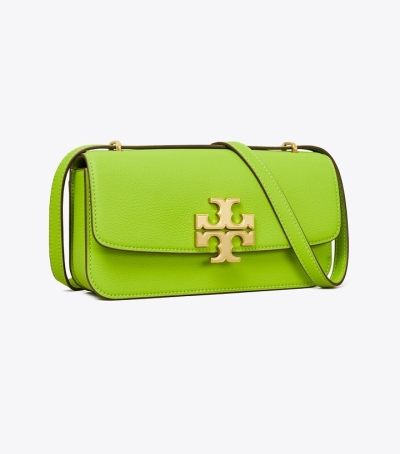 Wheatgrass Tory Burch Small Eleanor Pebbled Rectangular Women's Shoulder Bags | AU4219076